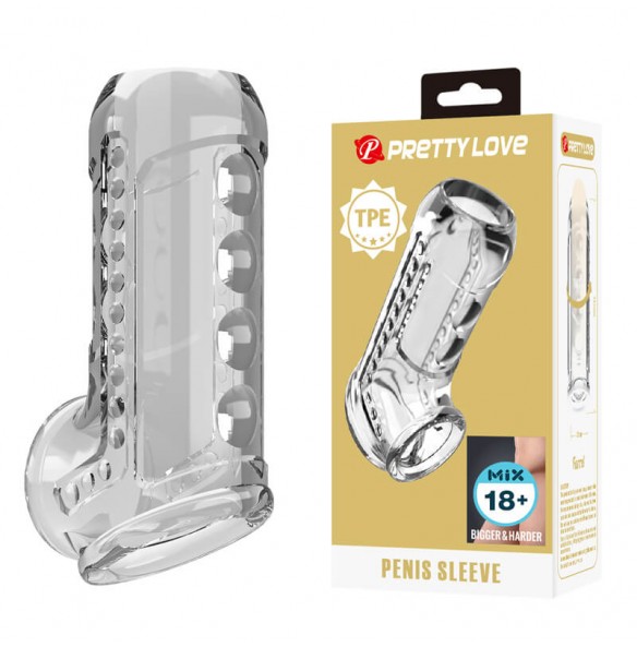 PRETTY LOVE - Farrel Men's Penis Sleeve (Transparent) PRETTY LOVE - Farrel Men's Penis Sleeve (Transparent)